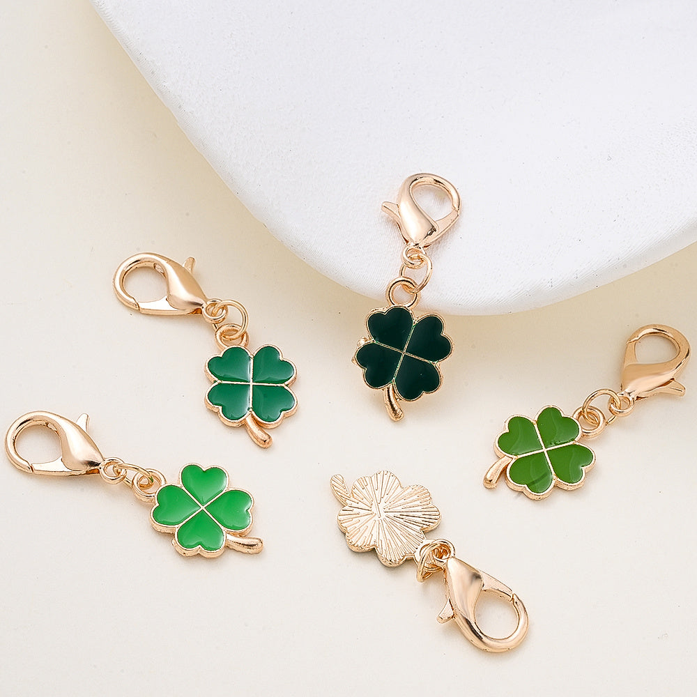 Four-Leaf Clover Lucky Keychain Set