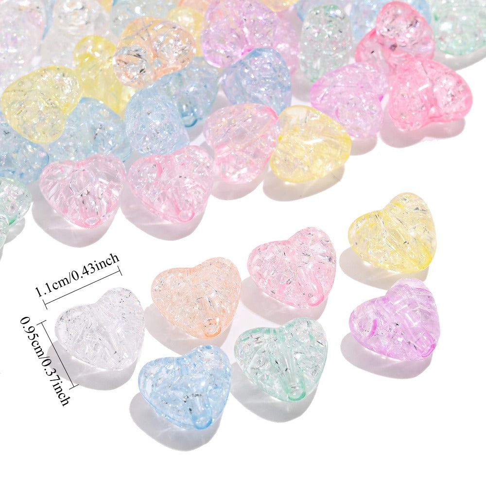 Acrylic Popped Crystal Love Beads