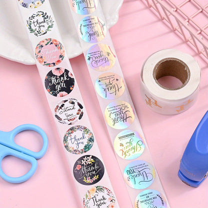 Floral Thank You Stickers