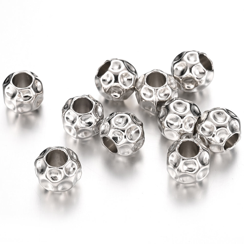 150pcs 10mm Electroplated CCB Round Beads