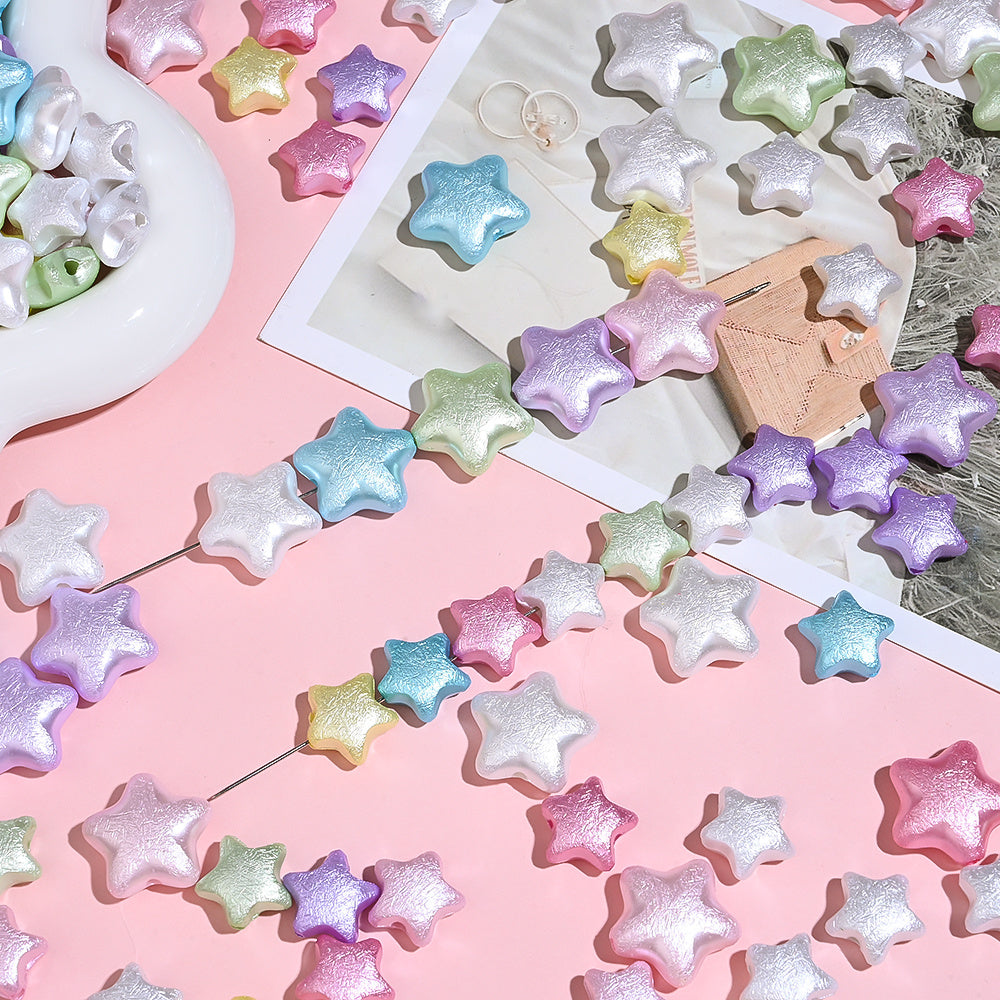 Macaron Matte Heart Spacer Beads