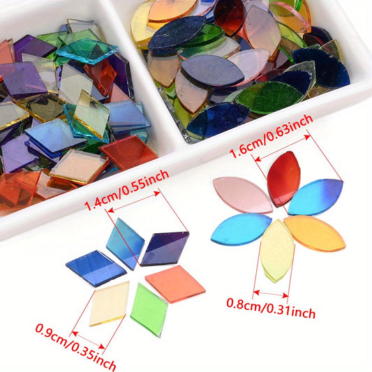 Multicolor Irregular Glass Beads