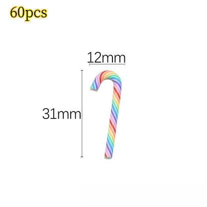 Christmas Candy Cane Resin Cabochons