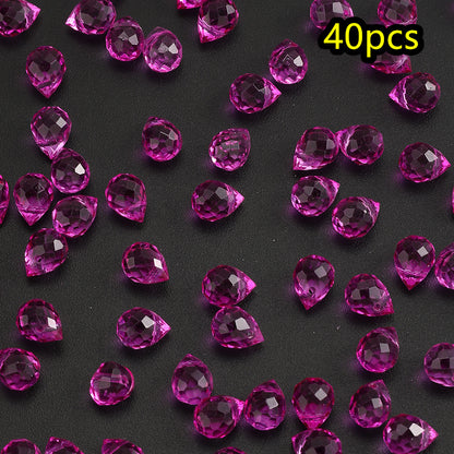 40pcs/set 8x10mm AB Color Faceted Strawberry Glass Beads