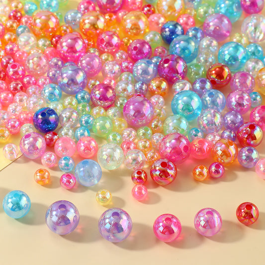100pcs 8mm AB Color Acrylic Round Beads