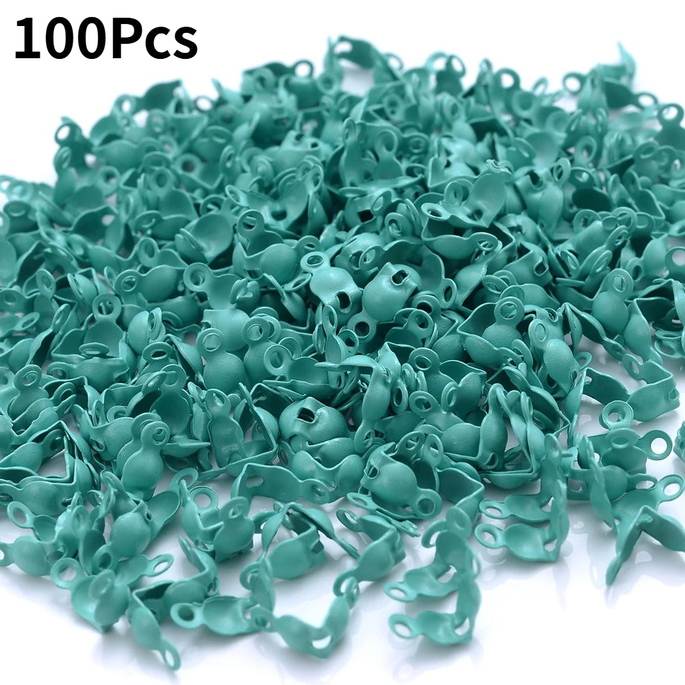 100/200pcs 4x8mm Ball Chain Connector Crimp Beads