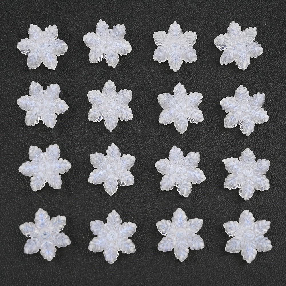 Ice Snowflake Acrylic Beads
