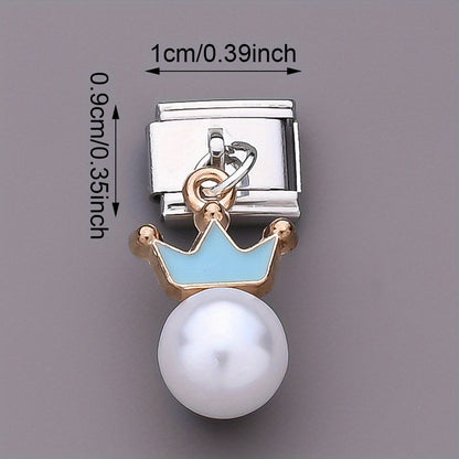 9x10 mm Stainless Steel Crown Modular Charm