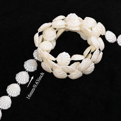 2m Imitation Pearl & Shell Rose Flower Bead Chain
