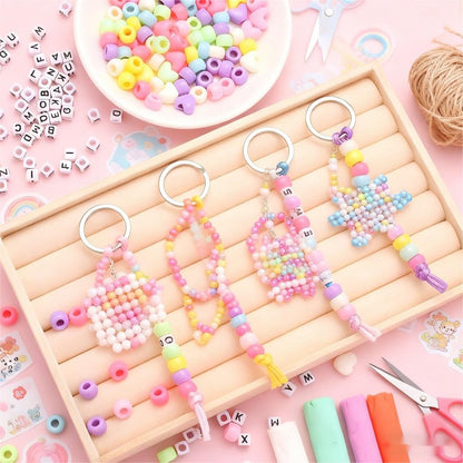 Heart Beaded Keychain DIY Kit