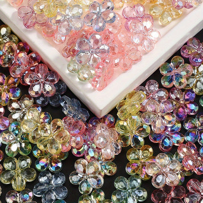 Clear Flower Acrylic Beads