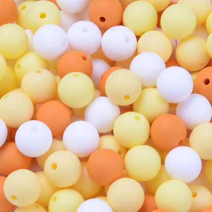 12 mm Rainbow Silicone Beads
