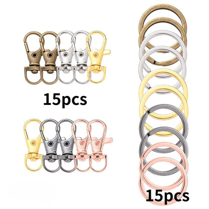 Zinc Alloy Circle Keychain Set