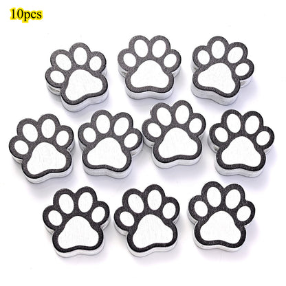 Dog-Themed Wooden Beads
