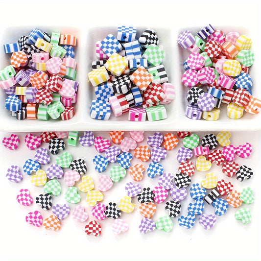 Striped Polymer Clay Beads