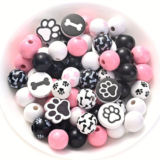 Dog Set Series Wooden Beads