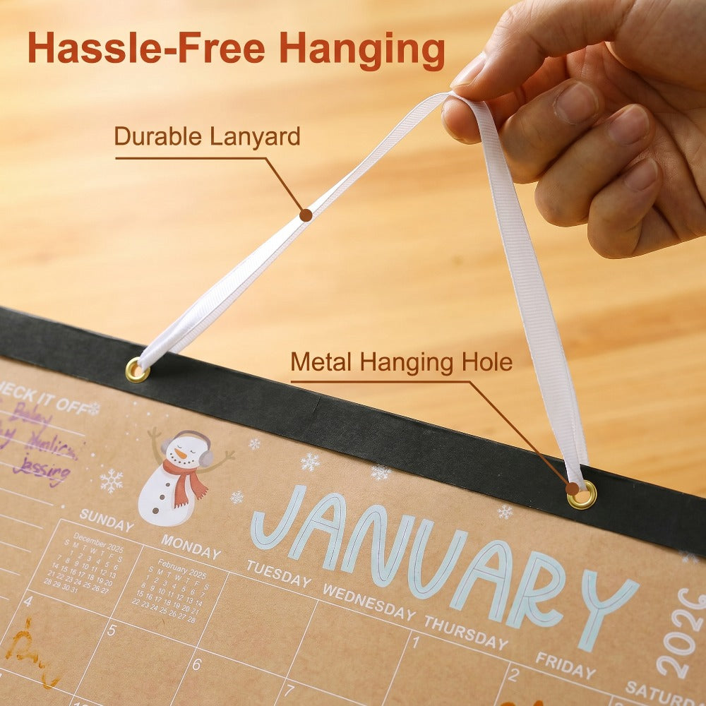 1/2/5PCS 2026–2027 18-Month Wall Calendar