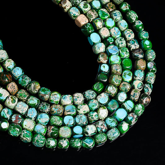 Dark Green Natural Stone Beads