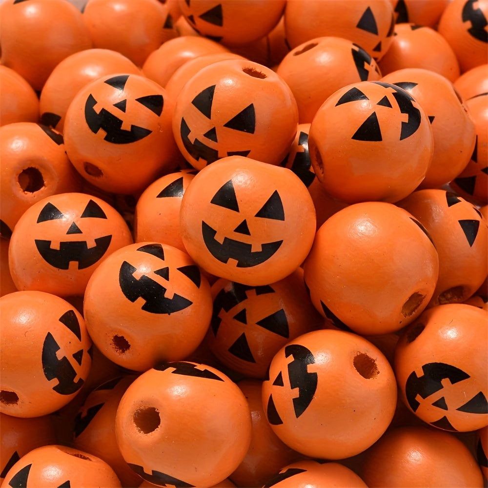 Halloween Printed Wooden Spacer Beads