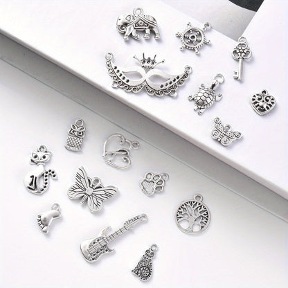 150 g Mixed Silver Charms Set