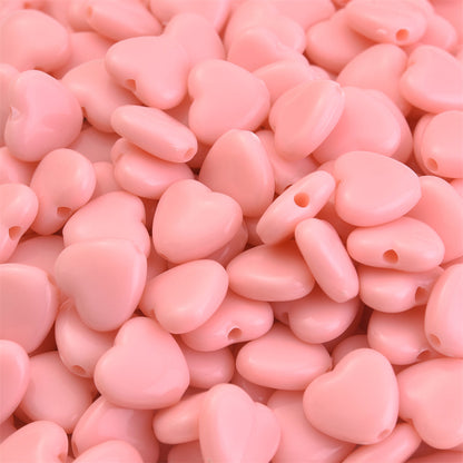 Acrylic Love Heart Beads