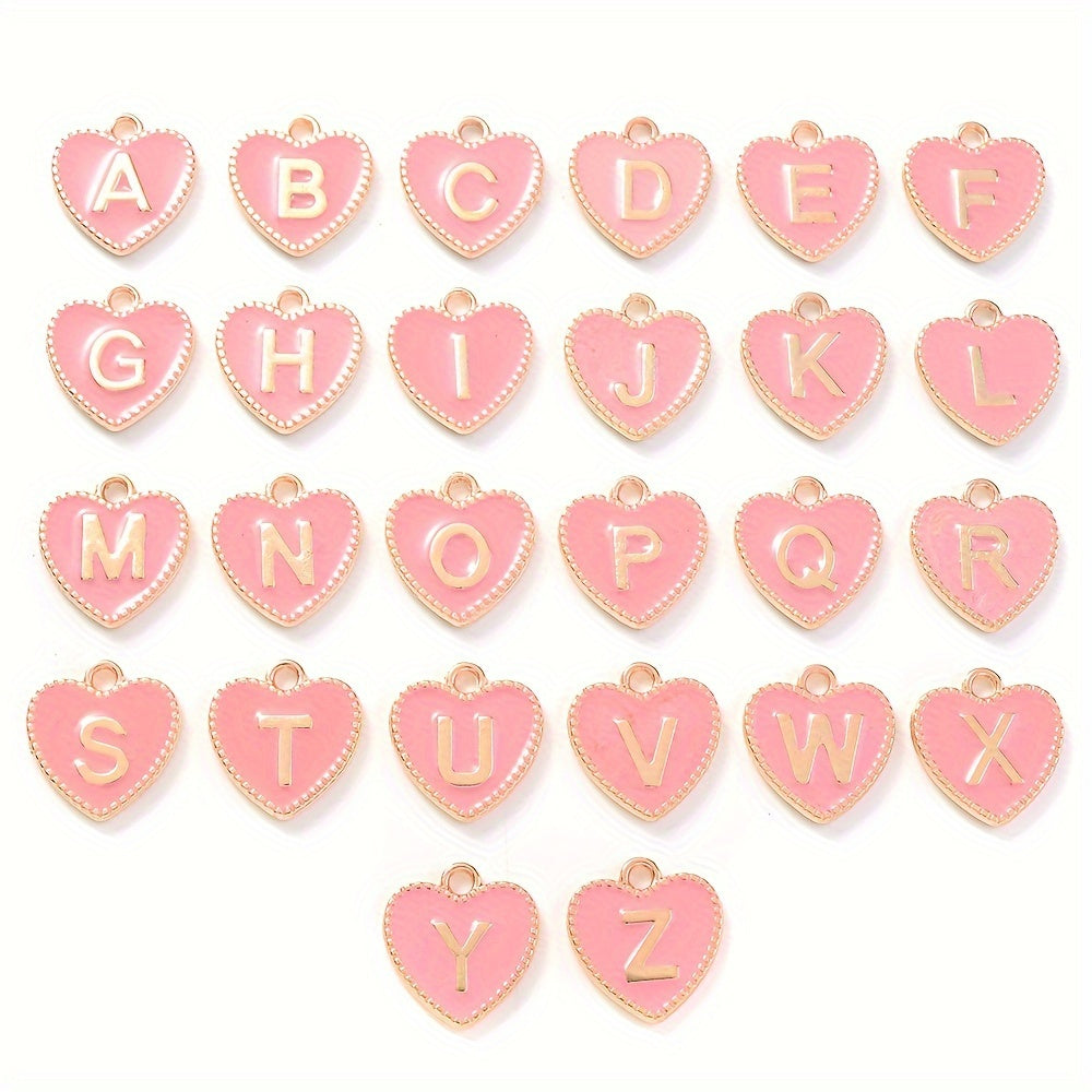 Alloy Enamel Letter Pendants