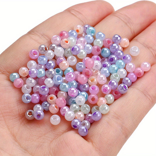 200pcs 4mm Super Shiny Glass Ice Beads