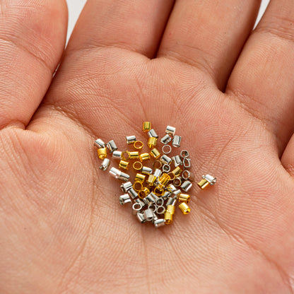 500pcs 1.5/2.0mm Multicolor Tube Crimp Beads