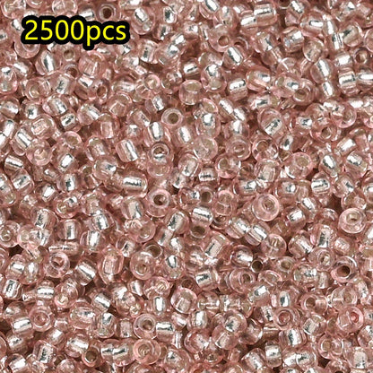 2500pcs/set 1.5mm Shiny Glass Seed Beads