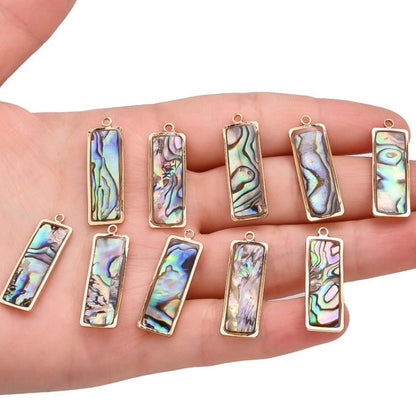 8PCS Colorful Abalone Shell Pendant Set