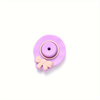 3D Bow Hat Silicone Beads
