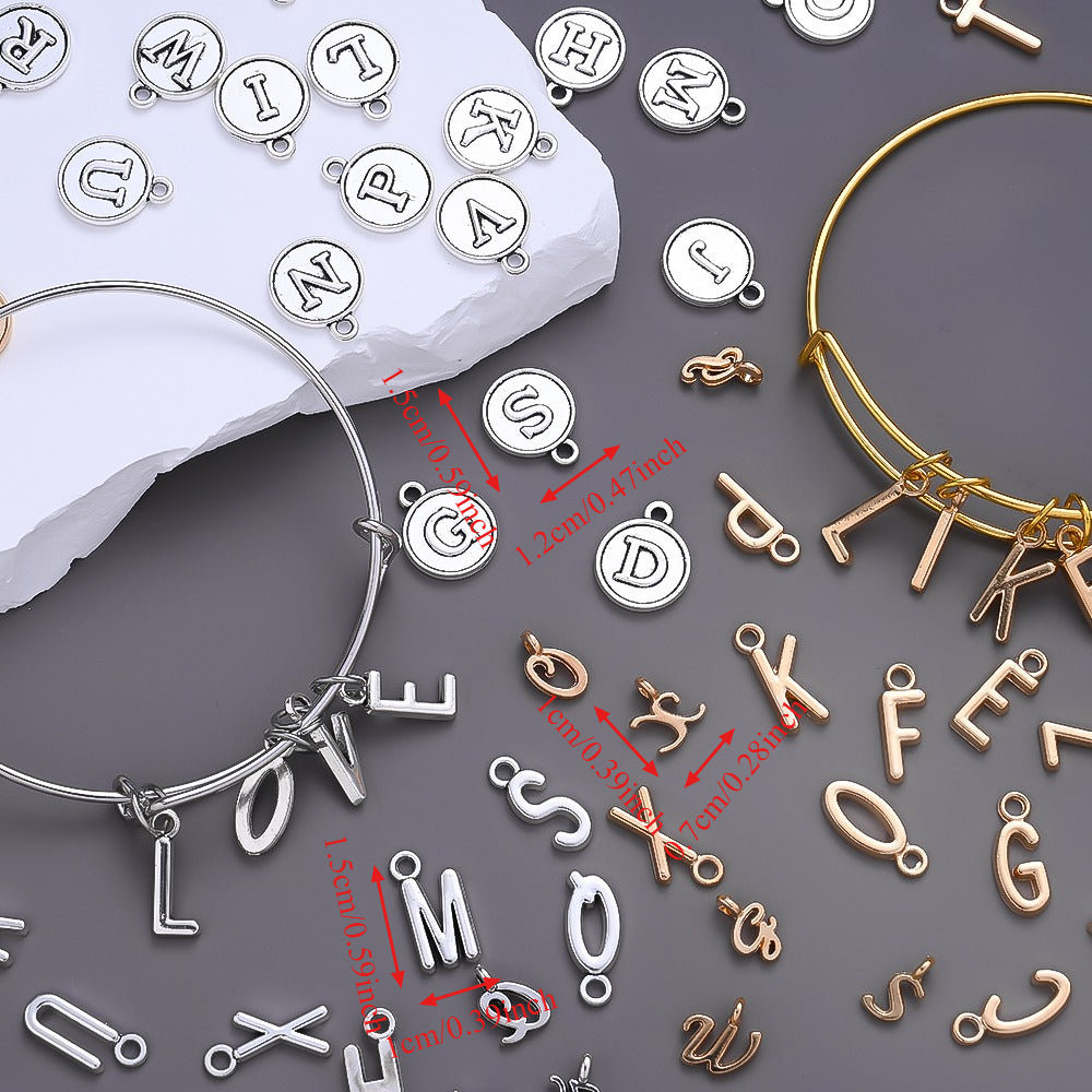 78/156PCS A-Z Alloy Letter Pendant Set