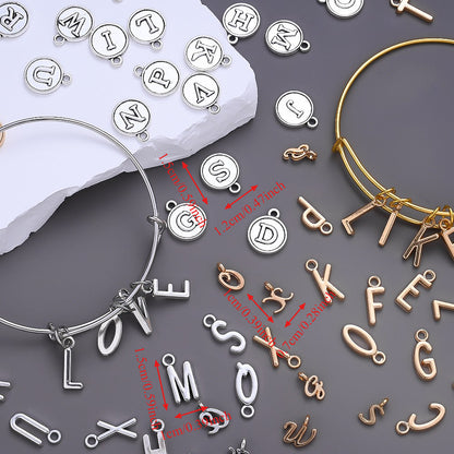 78/156PCS A-Z Alloy Letter Pendant Set