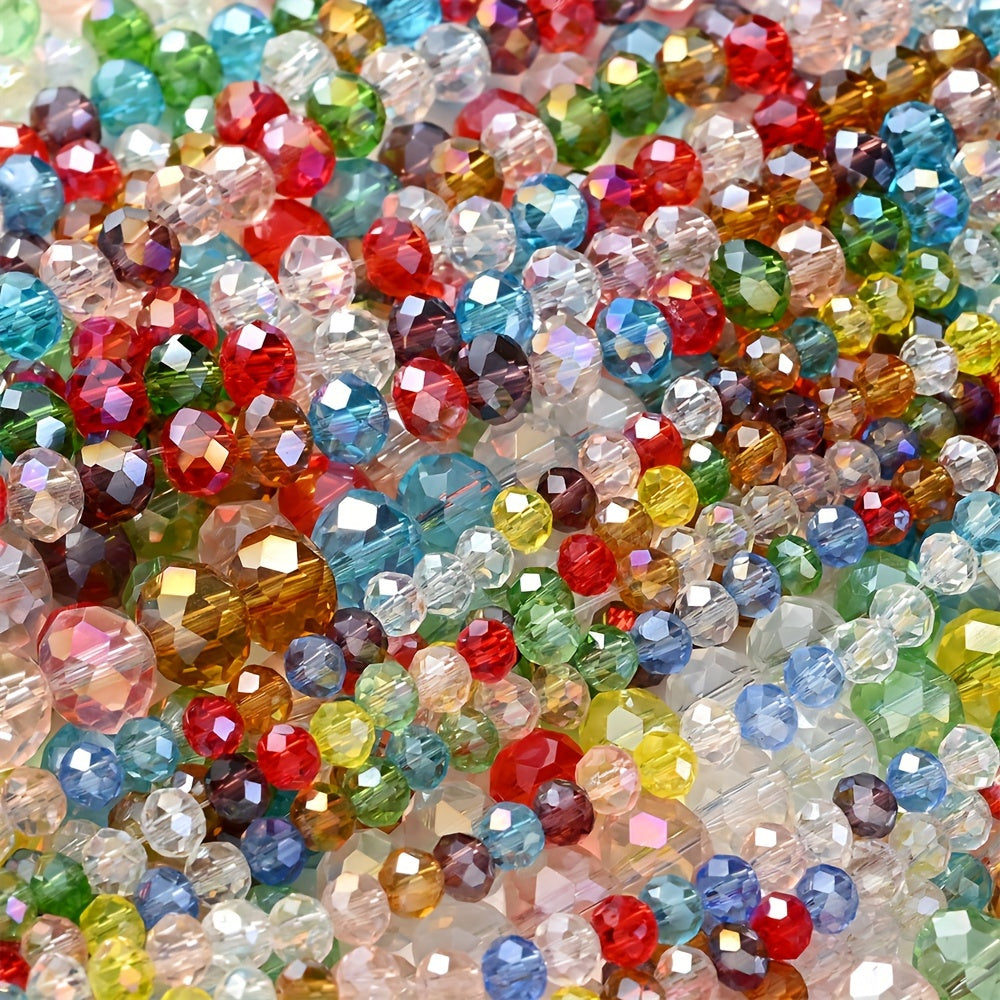 80PCS 6mm Flat Glass Spacer Bead Set
