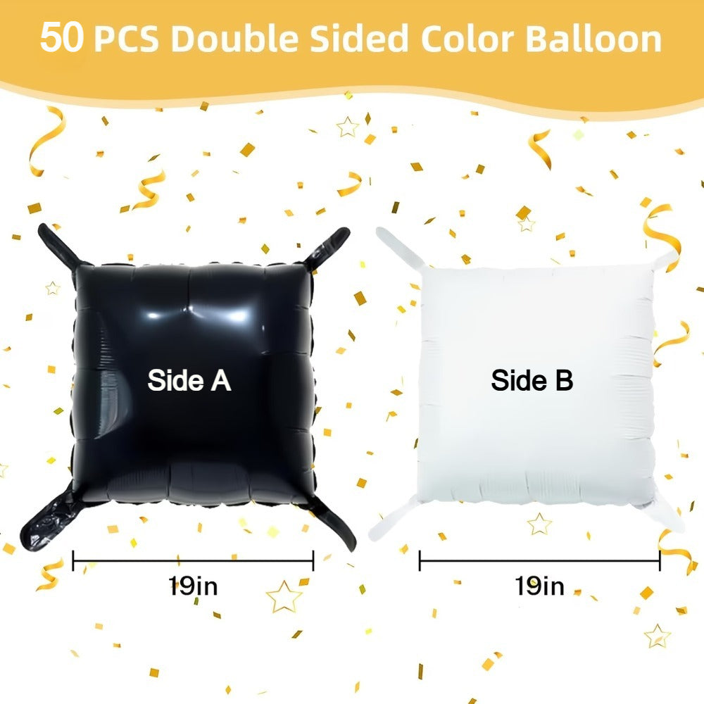 Double Side Square Foil Balloon Set