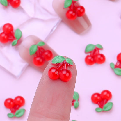 3D Cherry Resin Charms