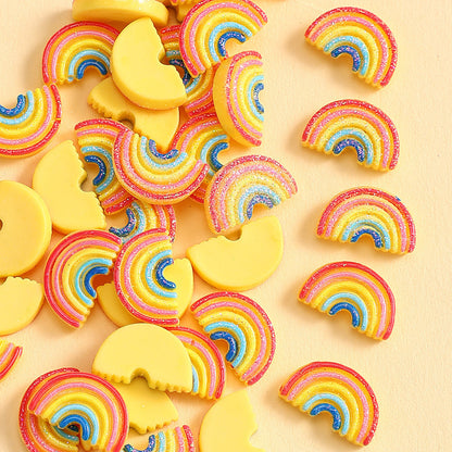 Yellow Rainbow Resin Charms