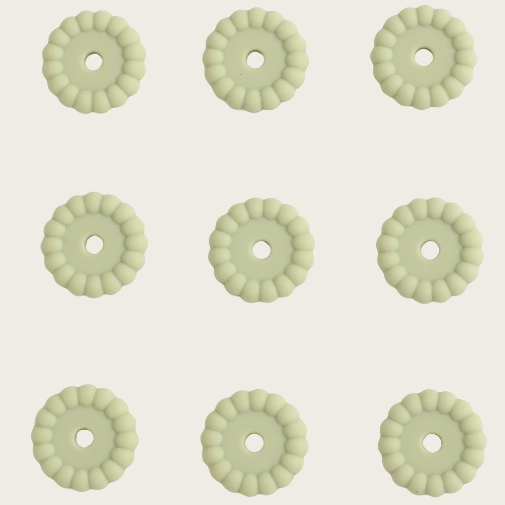 10pcs 12/15mm Silicone Disc Beads