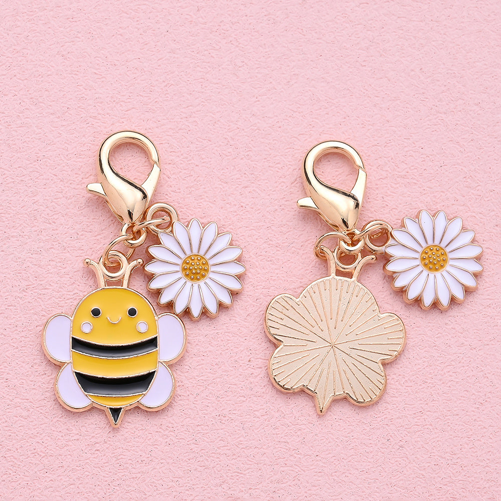 5/10-Set Bee & Daisy Flower Keychain Gift Set
