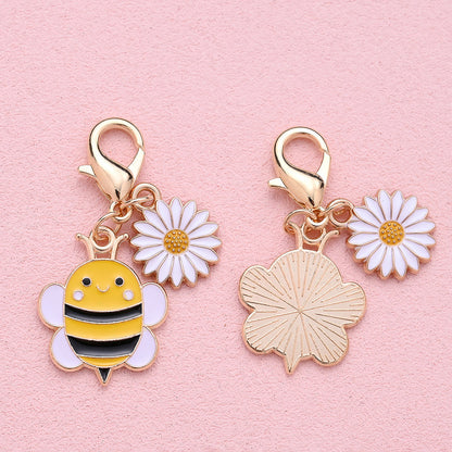 5/10-Set Bee & Daisy Flower Keychain Gift Set