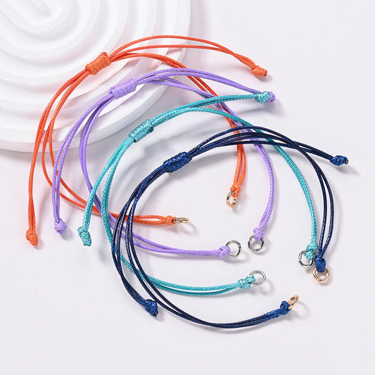 Waxed Cord Braided Bracelet Set