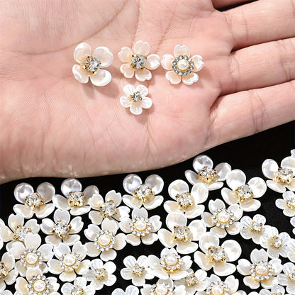 Petal Rhinestone Flower Flatback Beads