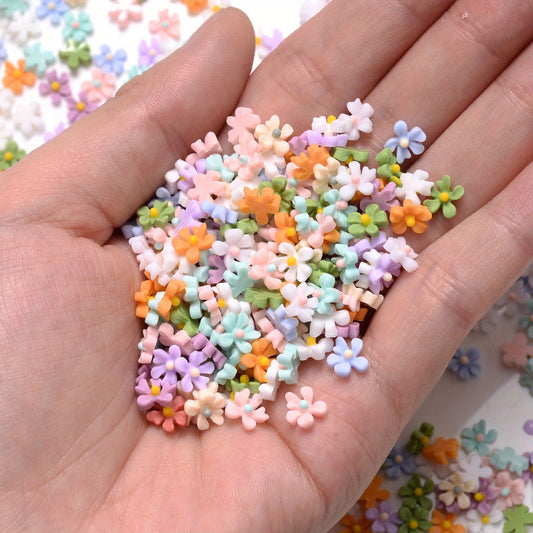 100PCS 6mm Multicolor Daisy Acrylic Bead Set