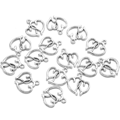 Retro Heart Alloy Pendants