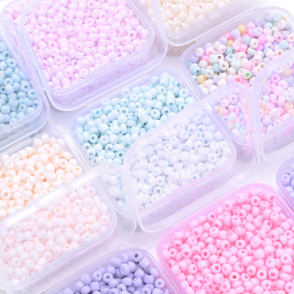 1000PCS 3mm Macaron Multicolor Glass Seed Bead Set