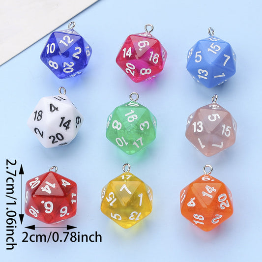 Acrylic Dice Pendants
