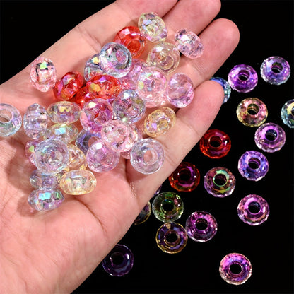 20PCS 9×15mm Large-Hole Acrylic Spacer Beads