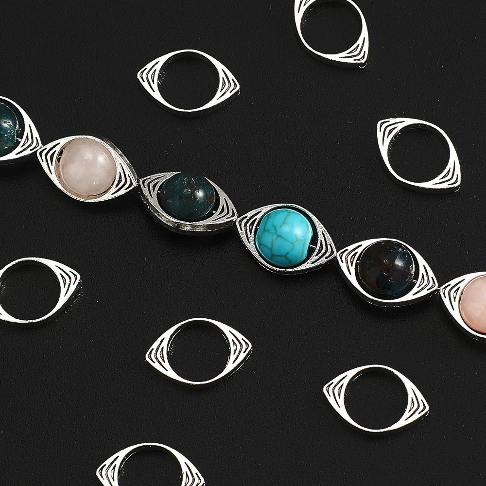 30pcs Alloy Devil's Eye Spacer Beads