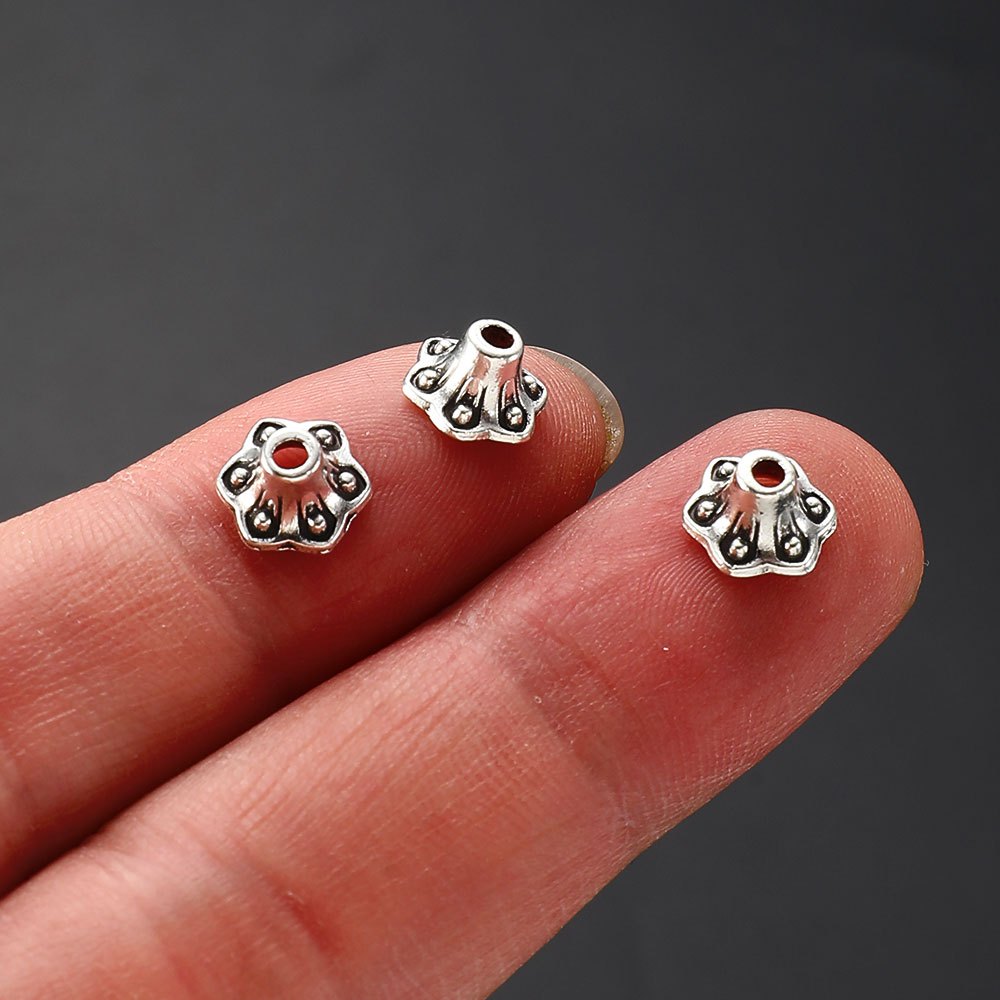 50pcs Alloy Morning Glory Spacer Beads