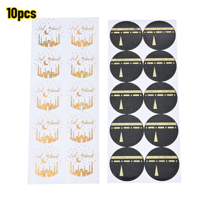 Eid Mubarak Golden Foil Stickers